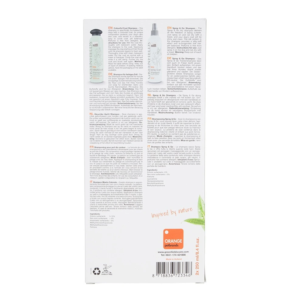 Greenfields Shampoo Farvet Pels 250 ml
